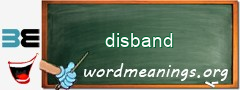 WordMeaning blackboard for disband